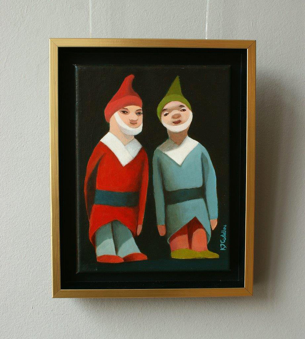 Katarzyna Castellini - Dwarfs (Oil on Canvas | Größe: 23 x 29 cm | Preis: 1500 PLN)