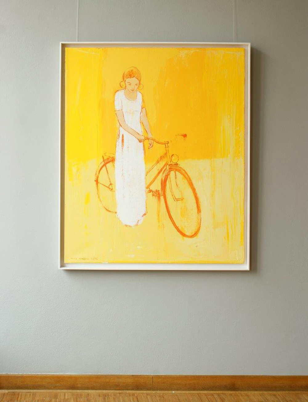 Jacek Łydżba - Cyclist (Oil on Canvas | Size: 106 x 126 cm | Price: 7000 PLN)