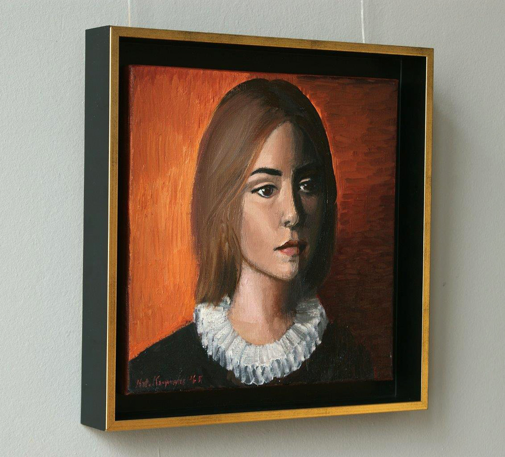 Katarzyna Karpowicz - Young lady (Oil on Canvas | Wymiary: 36 x 36 cm | Cena: 3000 PLN)