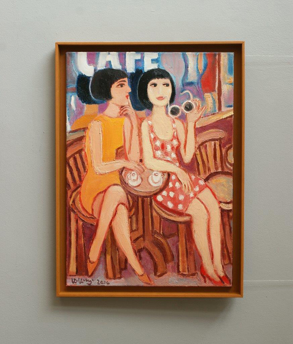Krzysztof Kokoryn - Two coffe (Oil on Canvas | Size: 56 x 76 cm | Price: 4000 PLN)