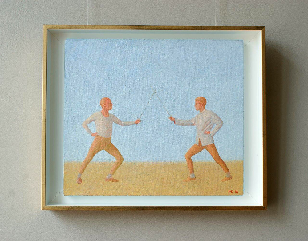 Mikołaj Kasprzyk - Duel (Oil on Canvas | Size: 47 x 39 cm | Price: 3200 PLN)