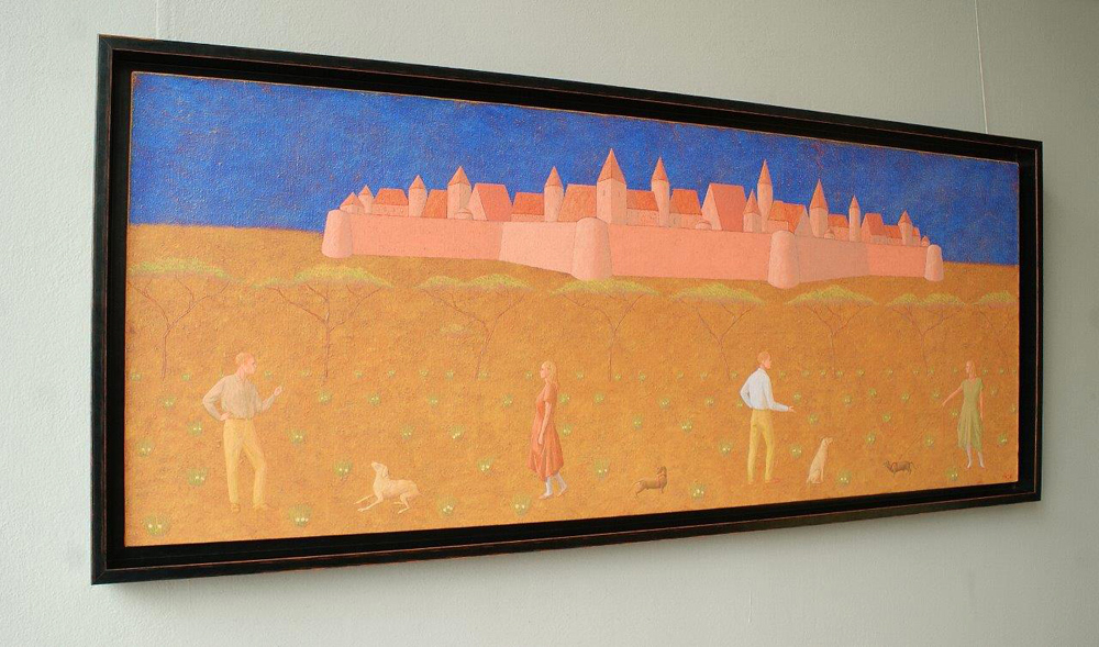 Mikołaj Kasprzyk - Walk under the castle (Oil on Canvas | Größe: 148 x 63 cm | Preis: 8500 PLN)