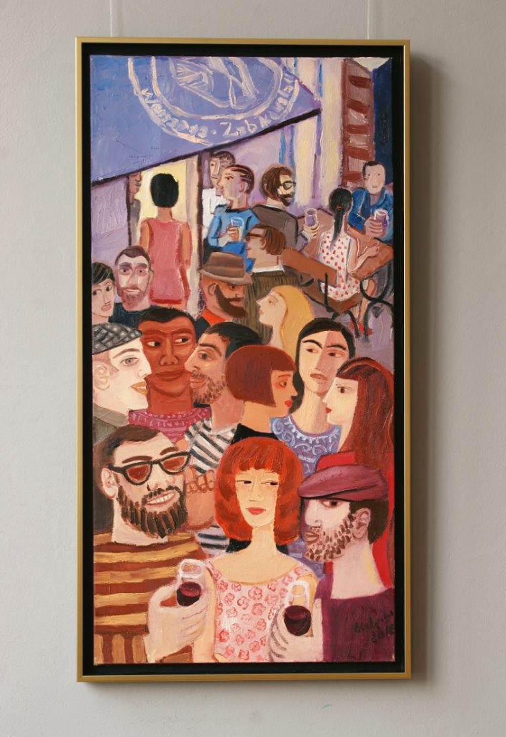 Krzysztof Kokoryn - Cafe Zabkowska (Oil on Canvas | Size: 55 x 105 cm | Price: 7000 PLN)