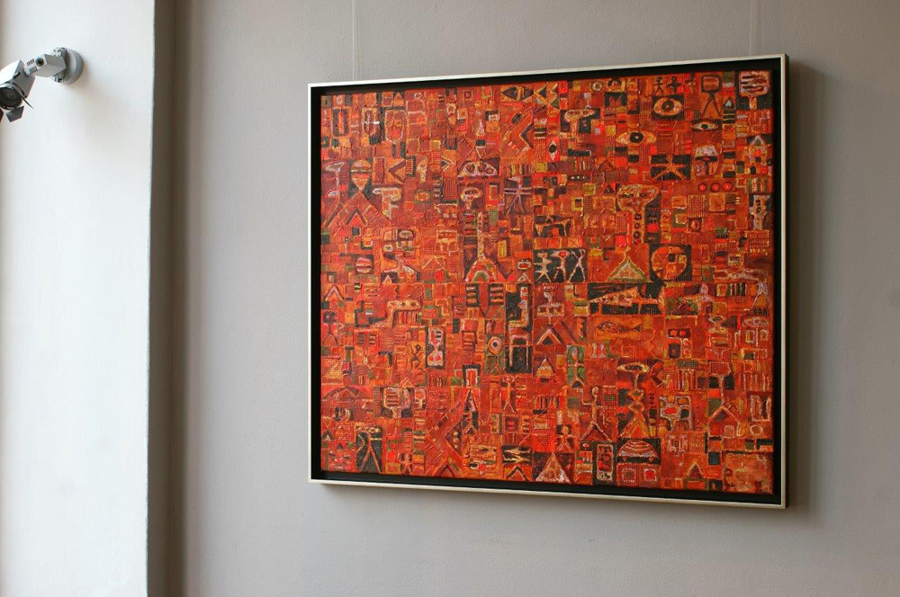 Krzysztof Pająk - Make a fire (Oil on Canvas | Wymiary: 126 x 106 cm | Cena: 7300 PLN)