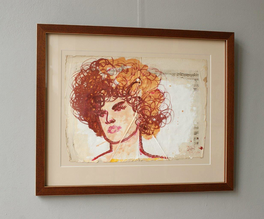 Jacek Łydżba - Curly (Tempera on wastepaper | Size: 70 x 57 cm | Price: 1600 PLN)