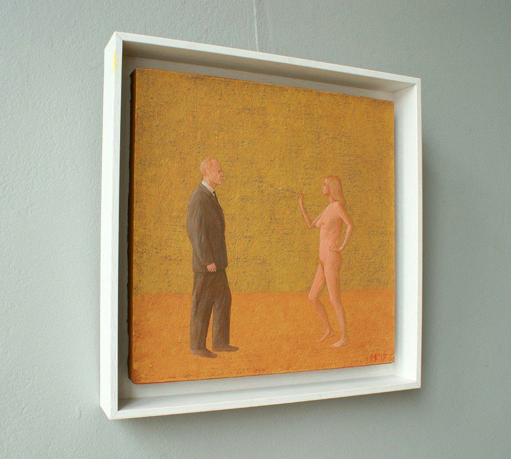 Mikołaj Kasprzyk - Suit & Nude (Oil on Canvas | Größe: 36 x 36 cm | Preis: 2800 PLN)