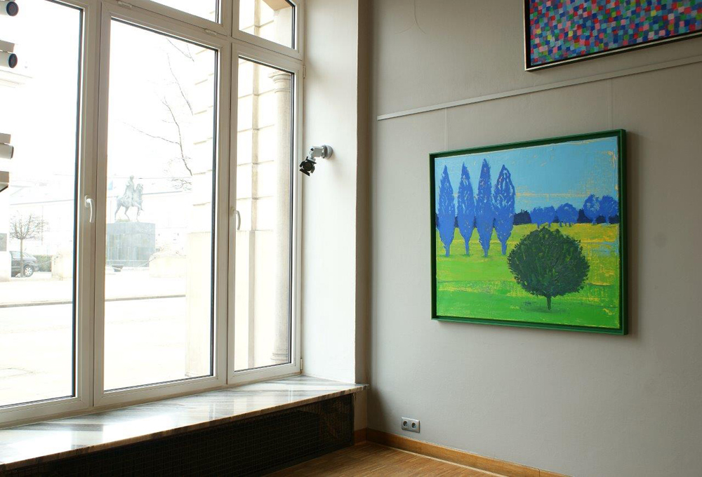 Jacek Łydżba - Ultramarine garden (Oil on Canvas | Size: 126 x 106 cm | Price: 7000 PLN)