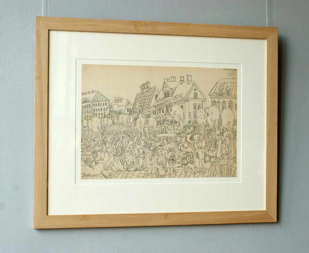 Edward Dwurnik - The Walk II 1968 (Pencil on paper | Size: 50 x 35 cm | Price: 4500 PLN)