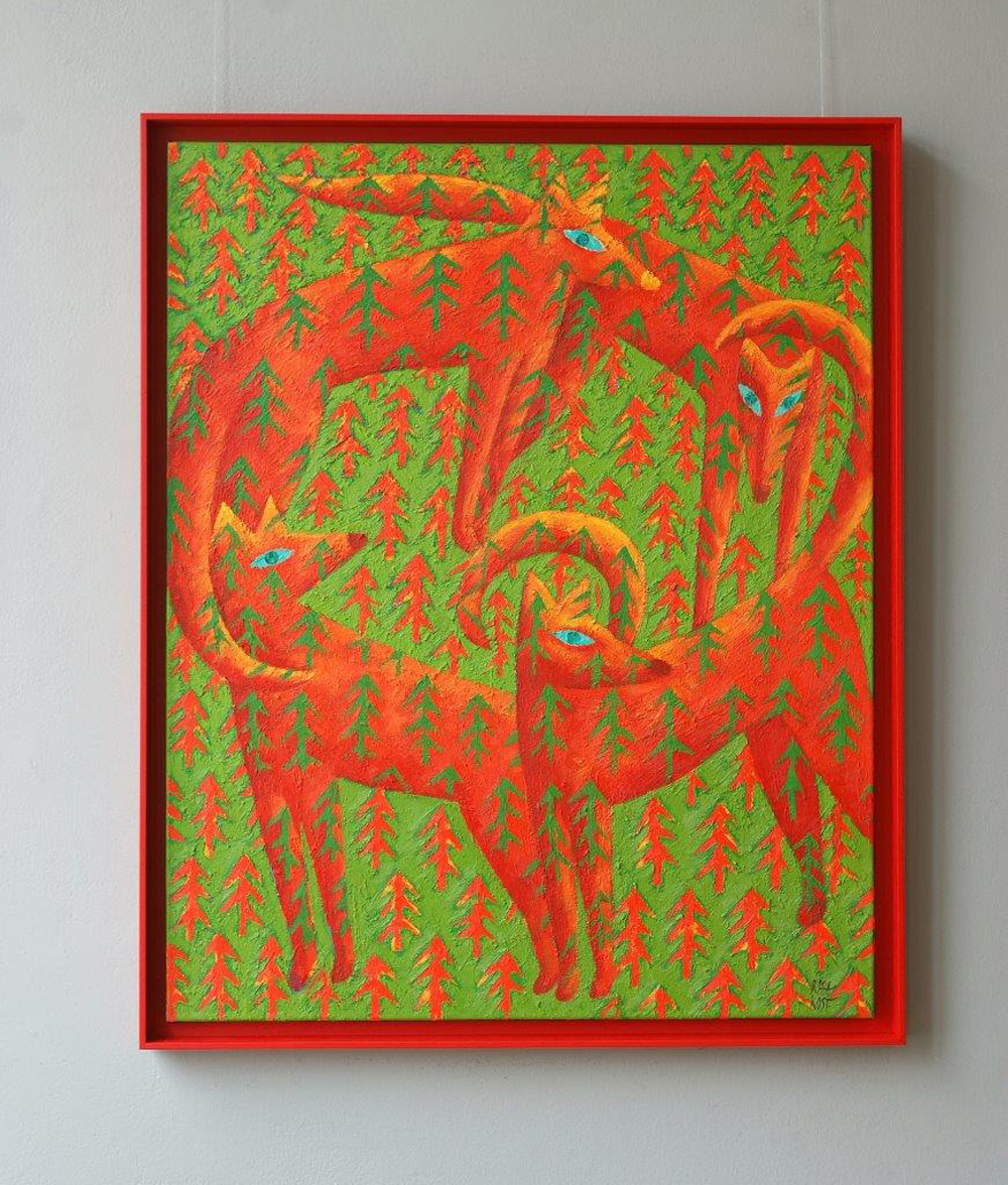 Rafał Kostrzewa - Foxes (Oil on Canvas | Größe: 86 x 106 cm | Preis: 6500 PLN)