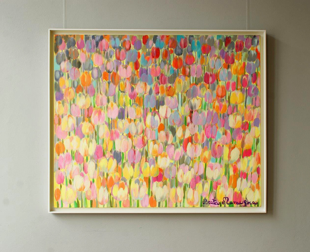 Beata Murawska - Anemic tulips (Oil on Canvas | Größe: 126 x 106 cm | Preis: 6000 PLN)