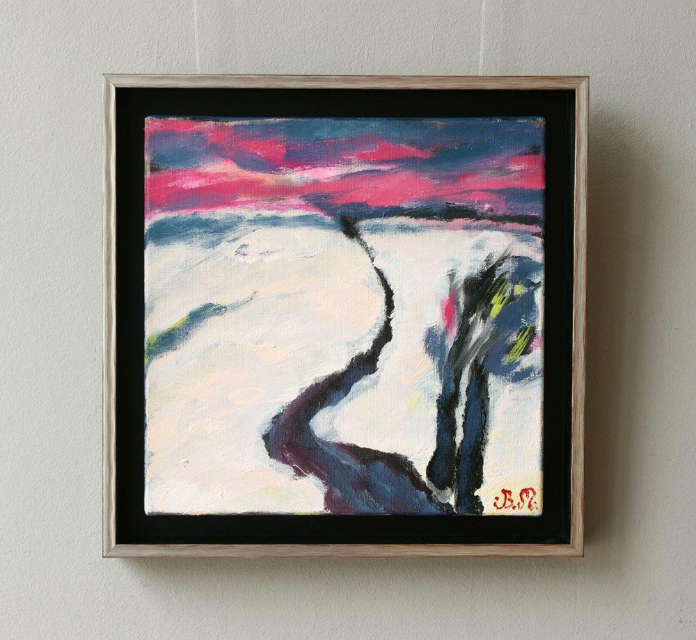 Beata Murawska - Red sky (Oil on Canvas | Größe: 36 x 36 cm | Preis: 3000 PLN)