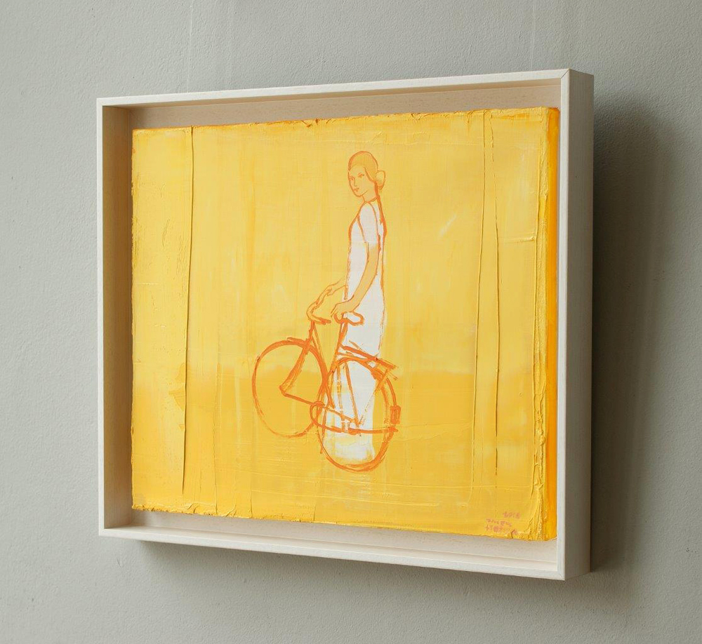 Jacek Łydżba - Cyclist (Oil on Canvas | Size: 52 x 44 cm | Price: 3500 PLN)