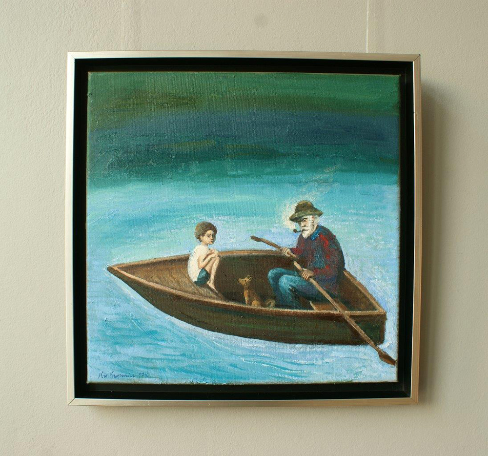 Katarzyna Karpowicz - In the boat (Oil on Canvas | Größe: 45 x 45 cm | Preis: 4200 PLN)