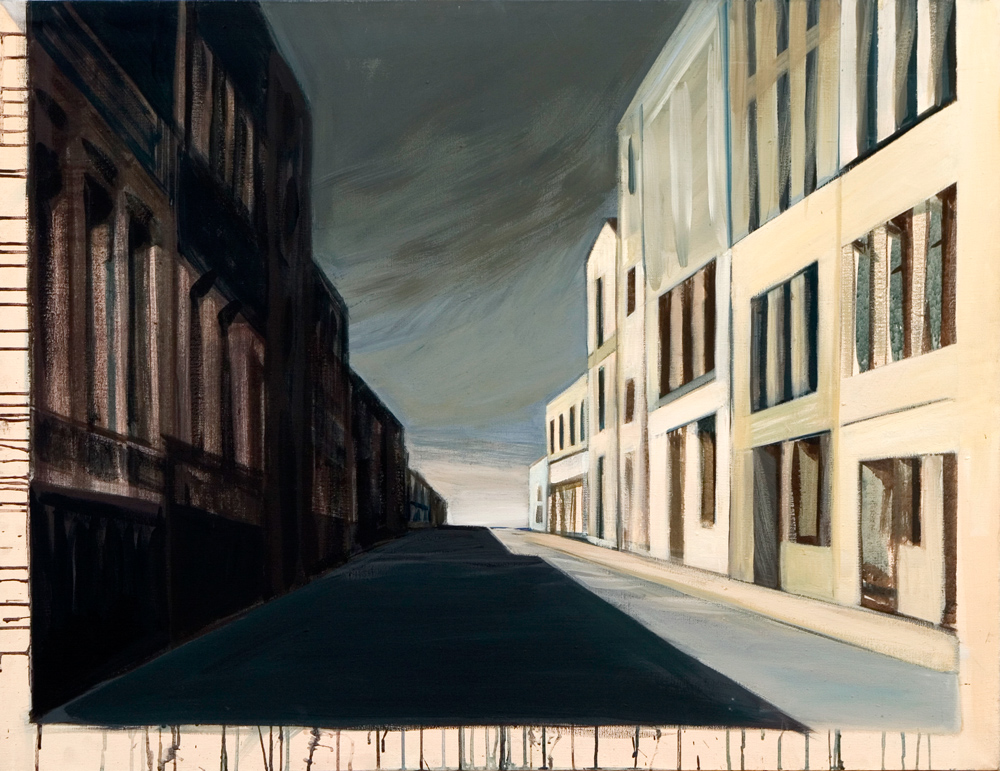 Maria Kiesner - Street (Tempera on Canvas | Wymiary: 116 x 90 cm | Cena: 7000 PLN)