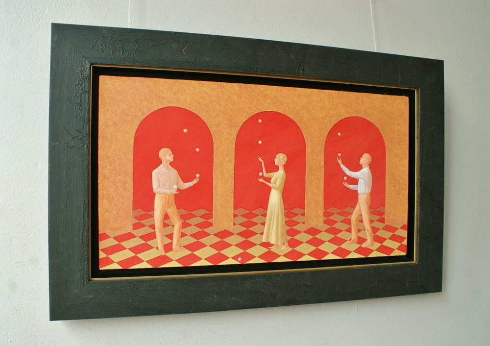 Mikołaj Kasprzyk - Jugglers (Oil on Canvas | Size: 82 x 52 cm | Price: 6500 PLN)