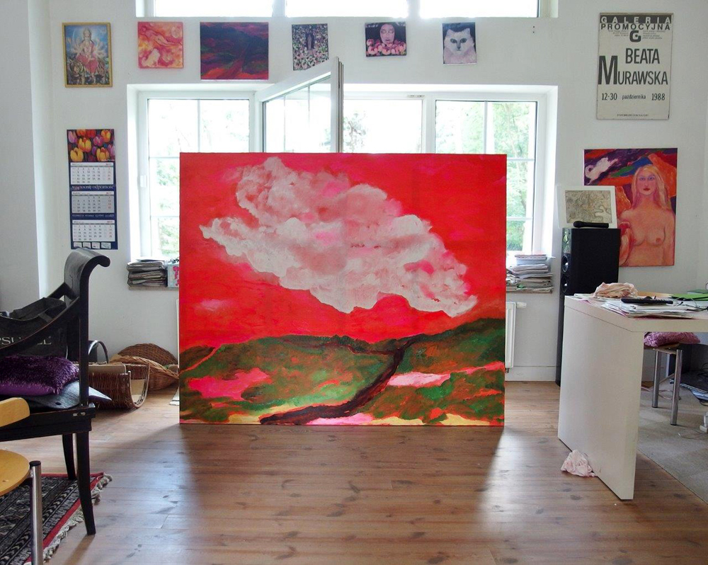 Beata Murawska - White cloud over the mountains (Oil on Canvas | Größe: 180 x 150 cm | Preis: 10000 PLN)