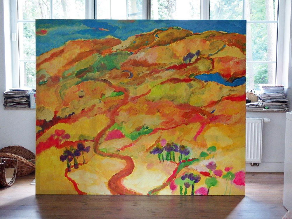 Beata Murawska - Yellow hills (Oil on Canvas | Size: 180 x 150 cm | Price: 10000 PLN)