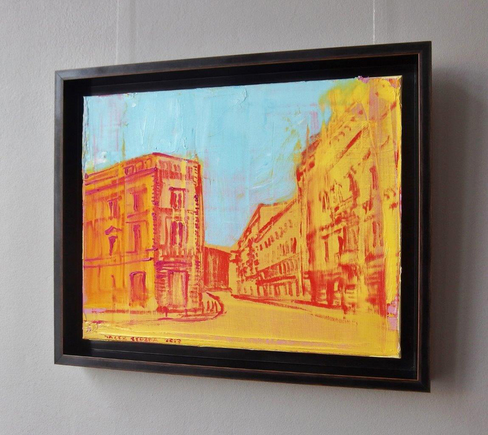 Jacek Łydżba - Blue over downtown (Oil on Canvas | Size: 58 x 48 cm | Price: 3500 PLN)