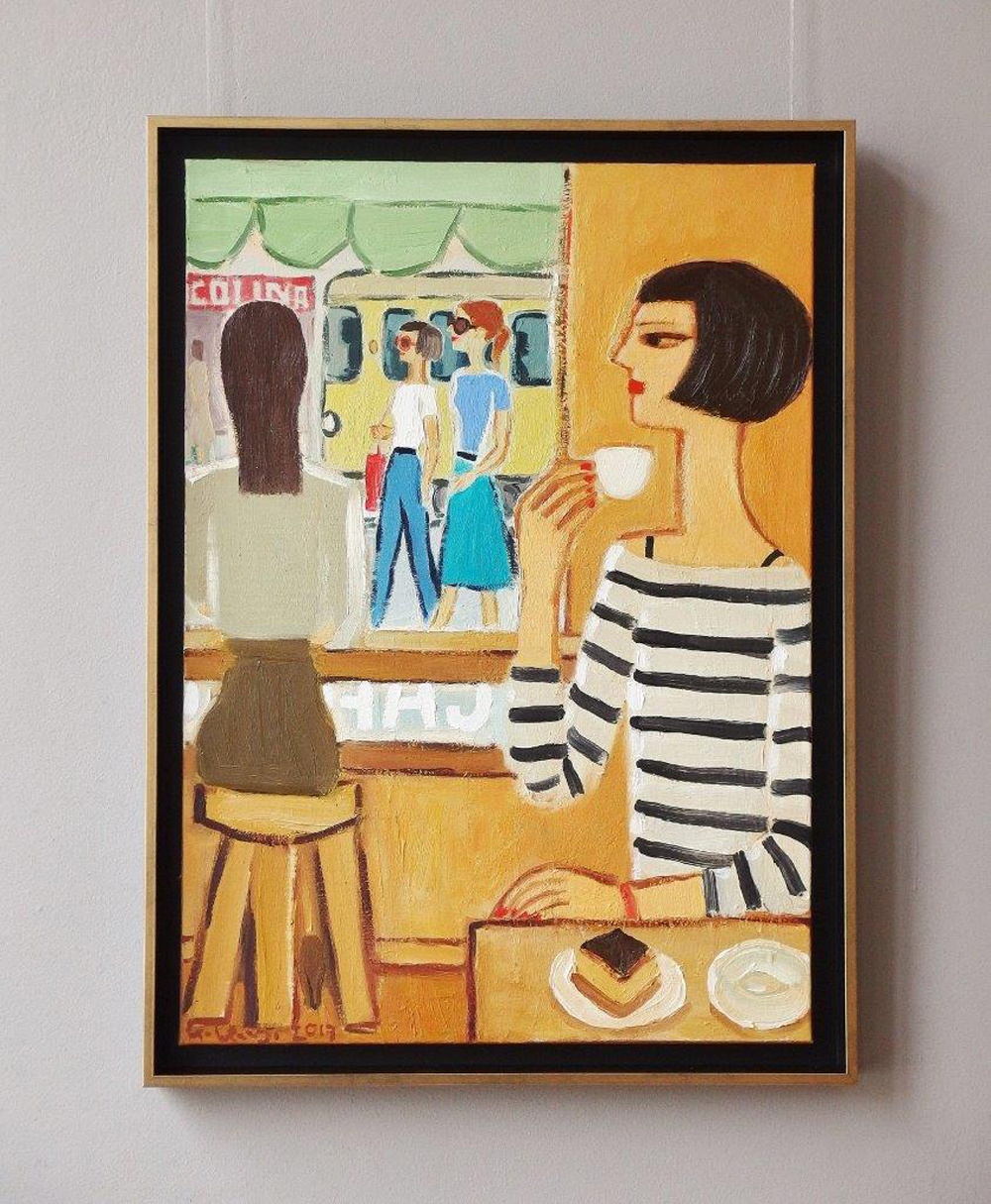 Krzysztof Kokoryn - View from cafe (Oil on Canvas | Wymiary: 56 x 76 cm | Cena: 6000 PLN)