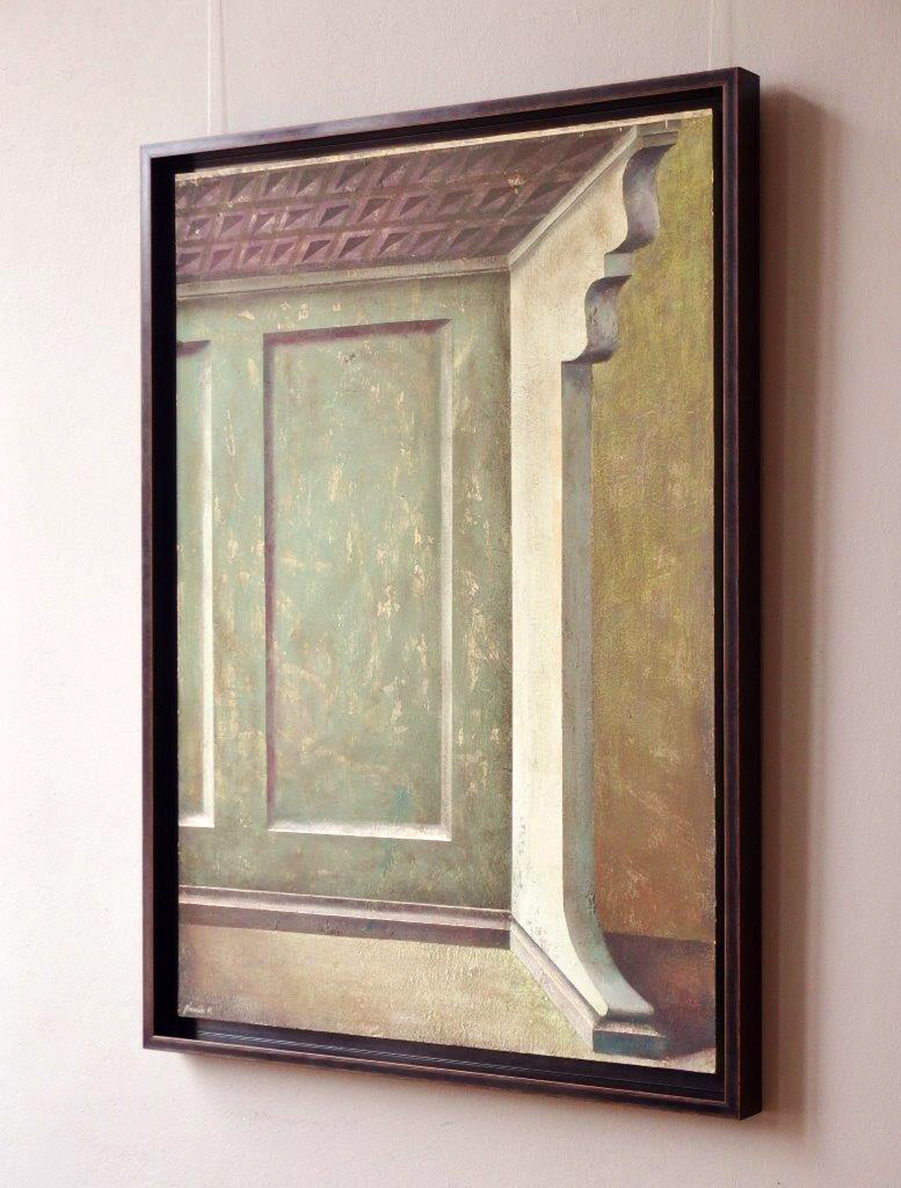 Łukasz Huculak - Architectural detail (Tempera on canvas | Size: 78 x 108 cm | Price: 5000 PLN)