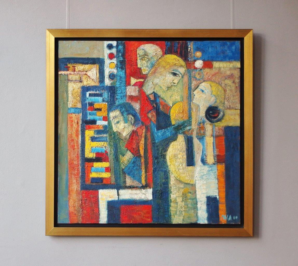 Darek Pala - Musical company (Oil on Canvas | Größe: 113 x 113 cm | Preis: 8000 PLN)