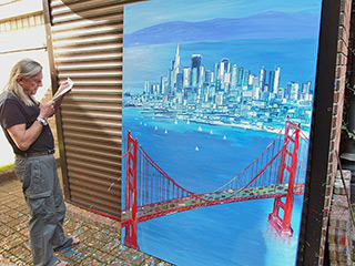 Edward Dwurnik : San Francisco : Oil on Canvas