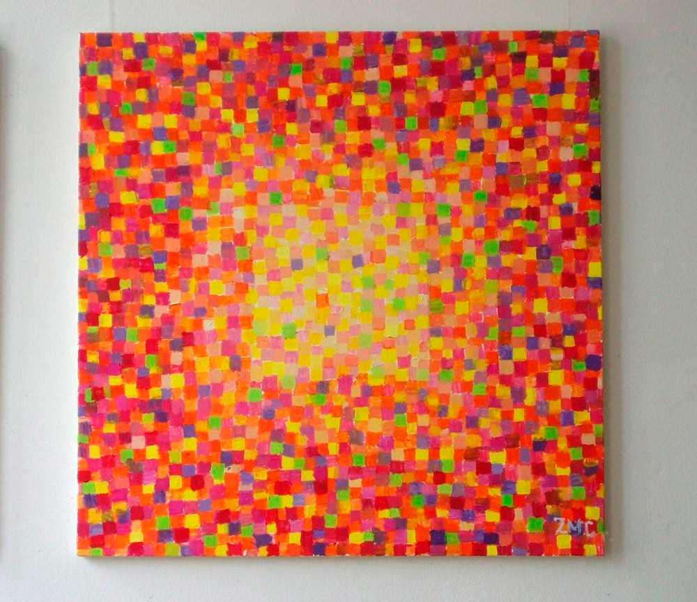 Zofia Matuszczyk-Cygańska - Orange (Oil on Canvas | Wymiary: 100 x 100 cm | Cena: 11000 PLN)