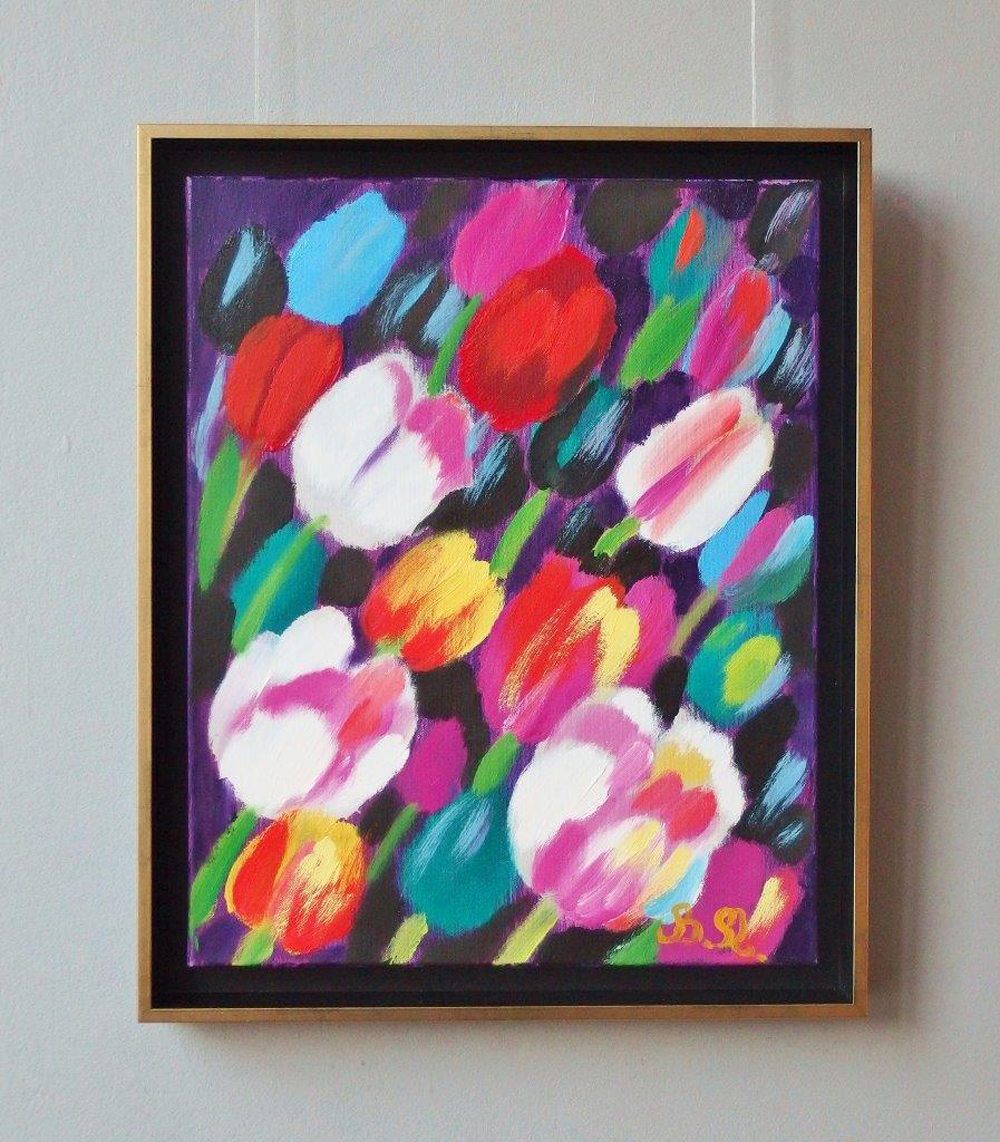 Beata Murawska - Tulips (Oil on Canvas | Size: 46 x 56 cm | Price: 3500 PLN)