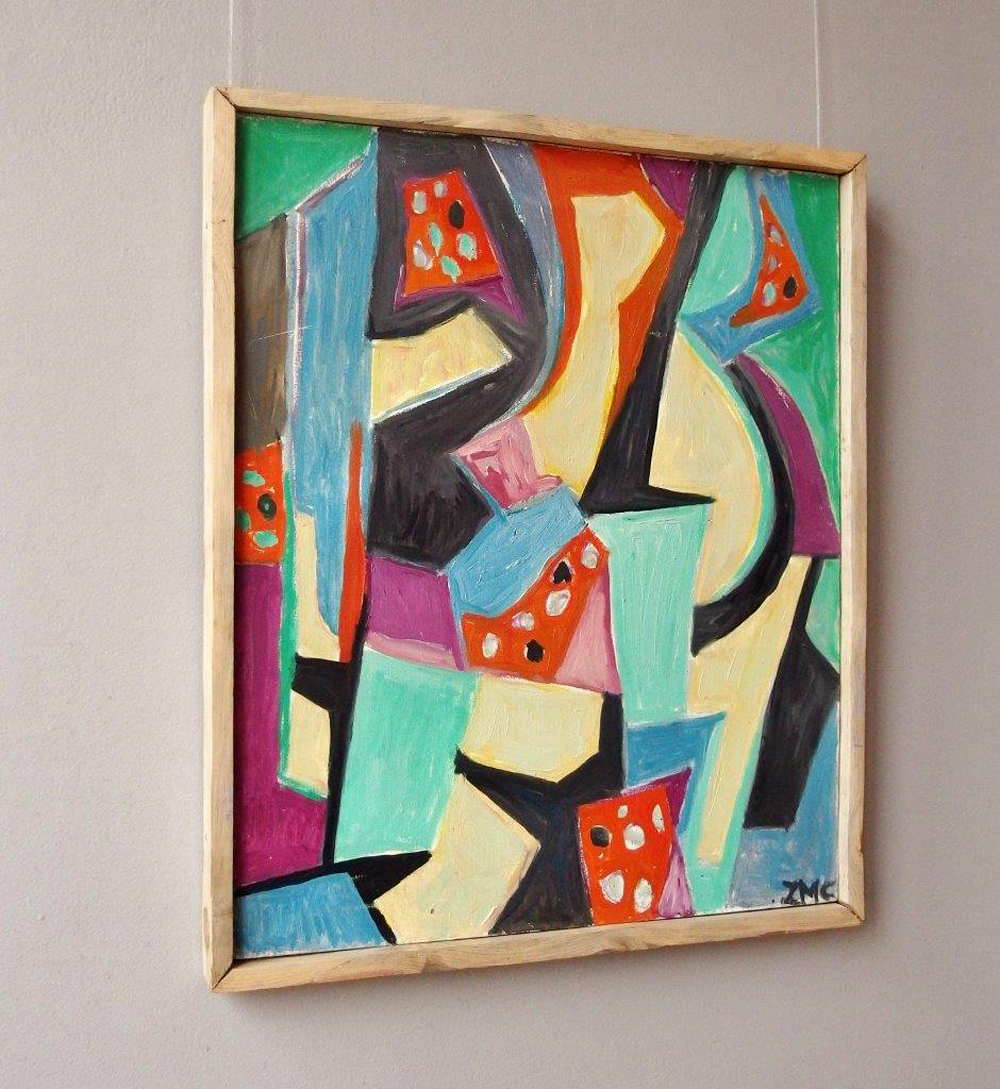 Zofia Matuszczyk-Cygańska - Game II 1977 (Oil on Canvas | Wymiary: 58 x 69 cm | Cena: 8000 PLN)