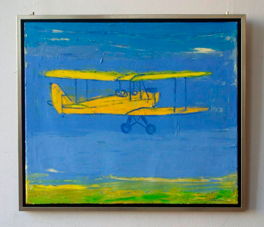 Jacek Łydżba - Old plane (Oil on Canvas | Größe: 75 x 65 cm | Preis: 3500 PLN)