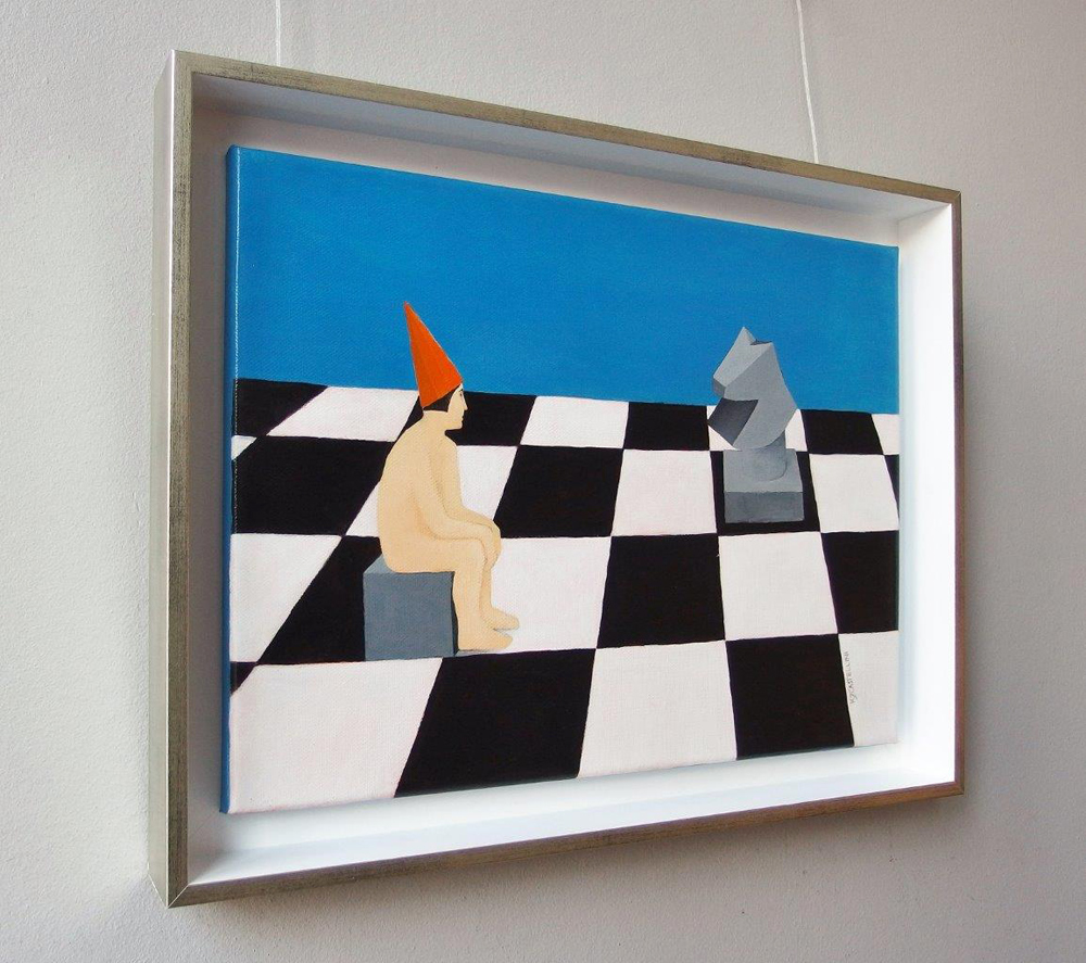 Katarzyna Castellini - On the chessboard (Oil on Canvas | Wymiary: 46 x 36 cm | Cena: 1500 PLN)