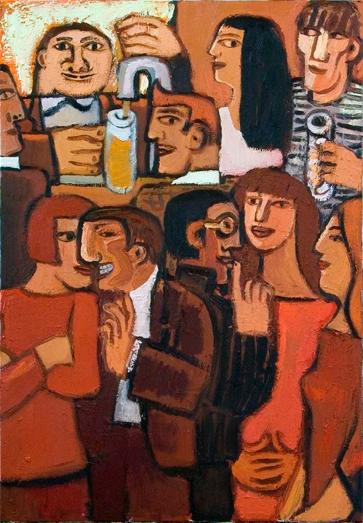 Krzysztof Kokoryn - Bar (Oil on Canvas | Size: 70 x 100 cm | Price: 8600 PLN)