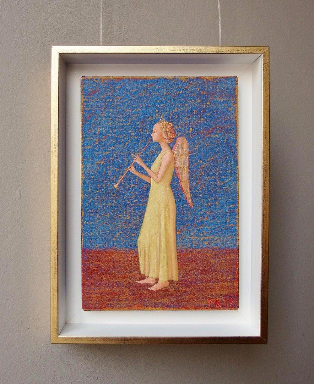 Mikołaj Kasprzyk - Angel with clarinet (Oil on Canvas | Wymiary: 25 x 34 cm | Cena: 1500 PLN)