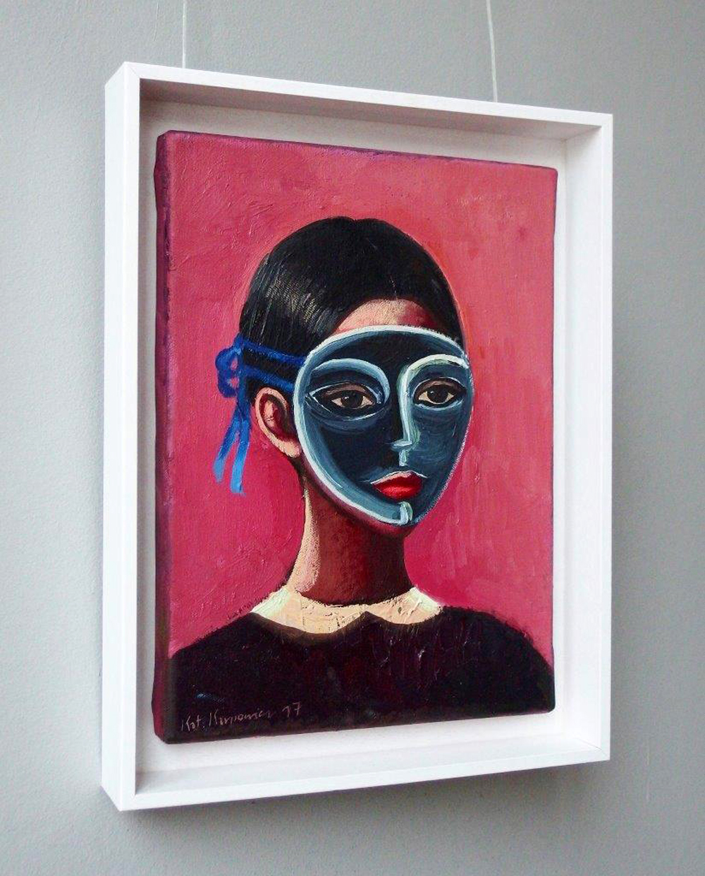 Katarzyna Karpowicz - Girl in the mask (Oil on Canvas | Size: 30 x 39 cm | Price: 3500 PLN)