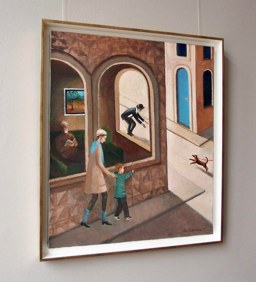 Katarzyna Karpowicz - Hello doggy (Oil on Canvas | Größe: 66 x 76 cm | Preis: 6500 PLN)
