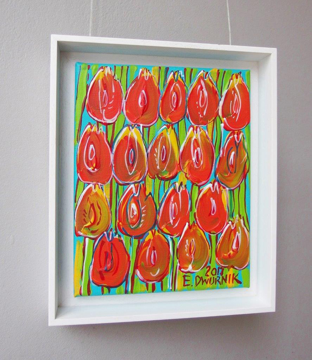 Edward Dwurnik - Tulips orange (Oil on Canvas | Size: 30 x 36 cm | Price: 3500 PLN)