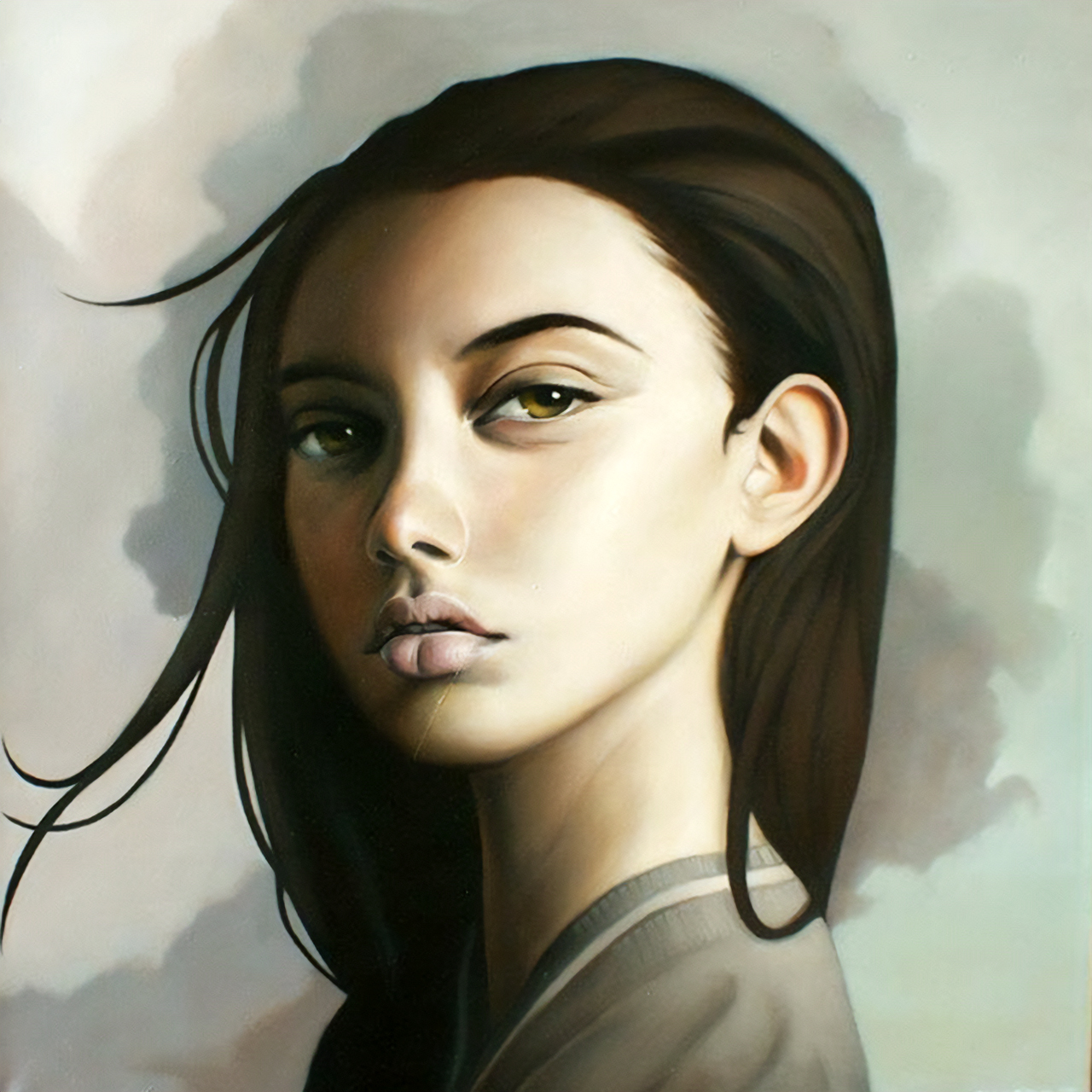 Katarzyna Kubiak - Portrait (Oil on Canvas | Size: 106 x 106 cm | Price: 7000 PLN)