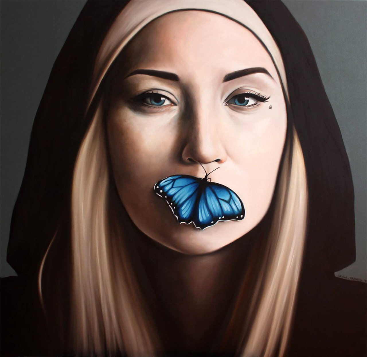 Katarzyna Kubiak - Butterfly (Oil on Canvas | Größe: 105 x 105 cm | Preis: 6000 PLN)