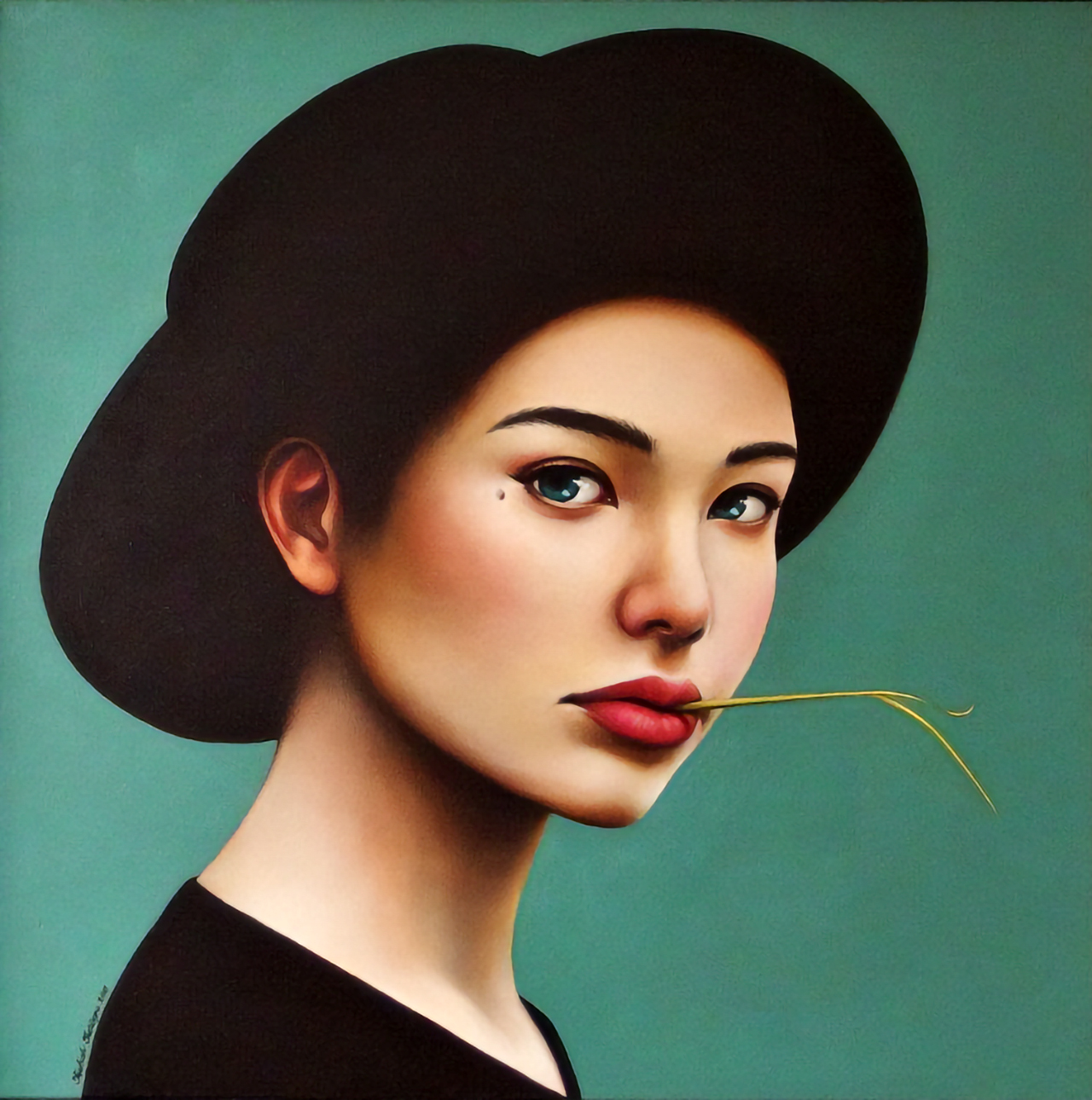 Katarzyna Kubiak - Stalk (Oil on Canvas | Wymiary: 106 x 106 cm | Cena: 6500 PLN)