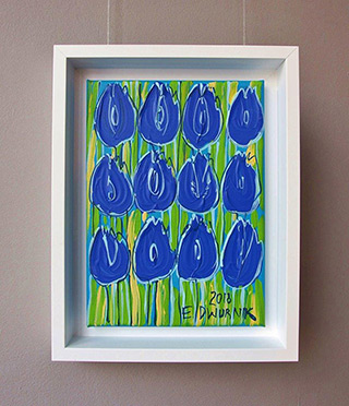 Edward Dwurnik : Blue tulips : Oil on Canvas