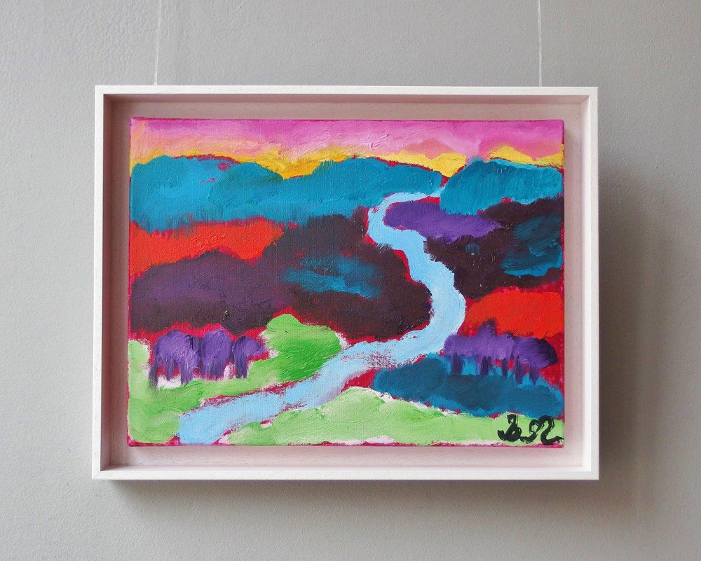 Beata Murawska - The stream between the hills (Oil on Canvas | Size: 46 x 36 cm | Price: 1600 PLN)