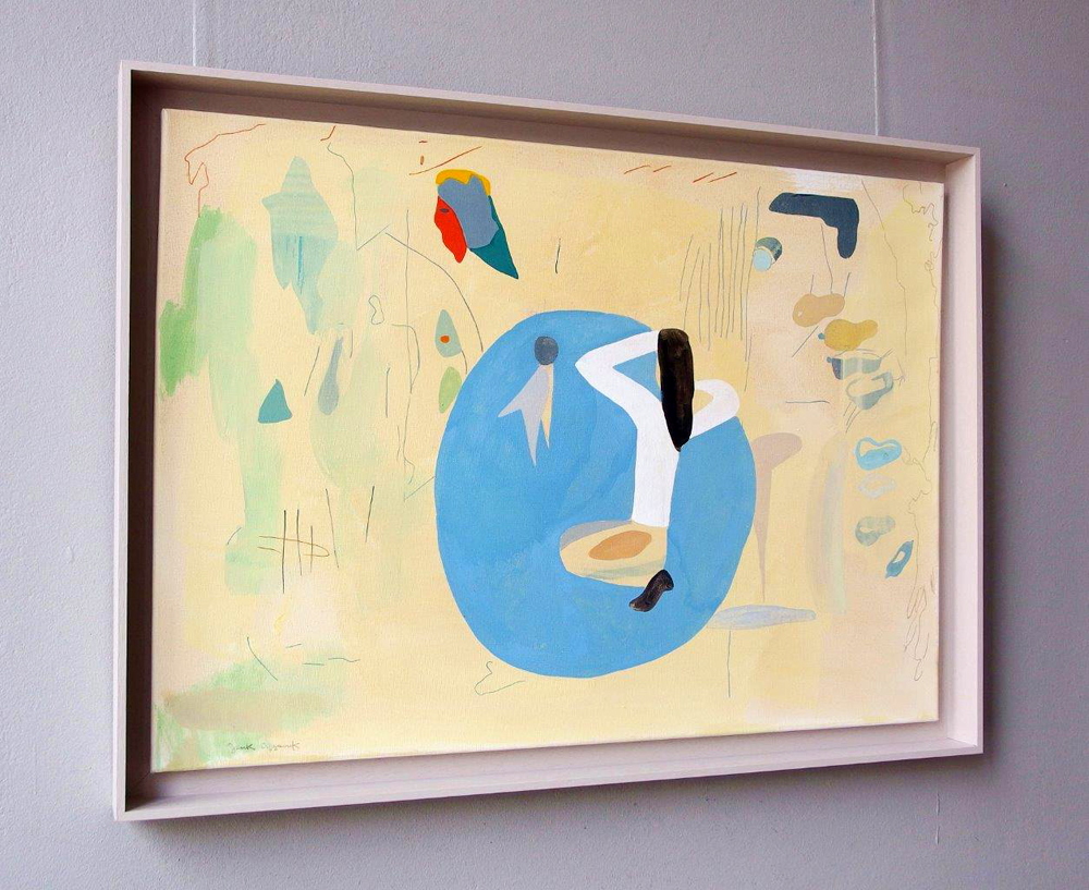 Jacek Cyganek - Fun in the lake (Tempera on canvas | Size: 56 x 76 cm | Price: 2600 PLN)
