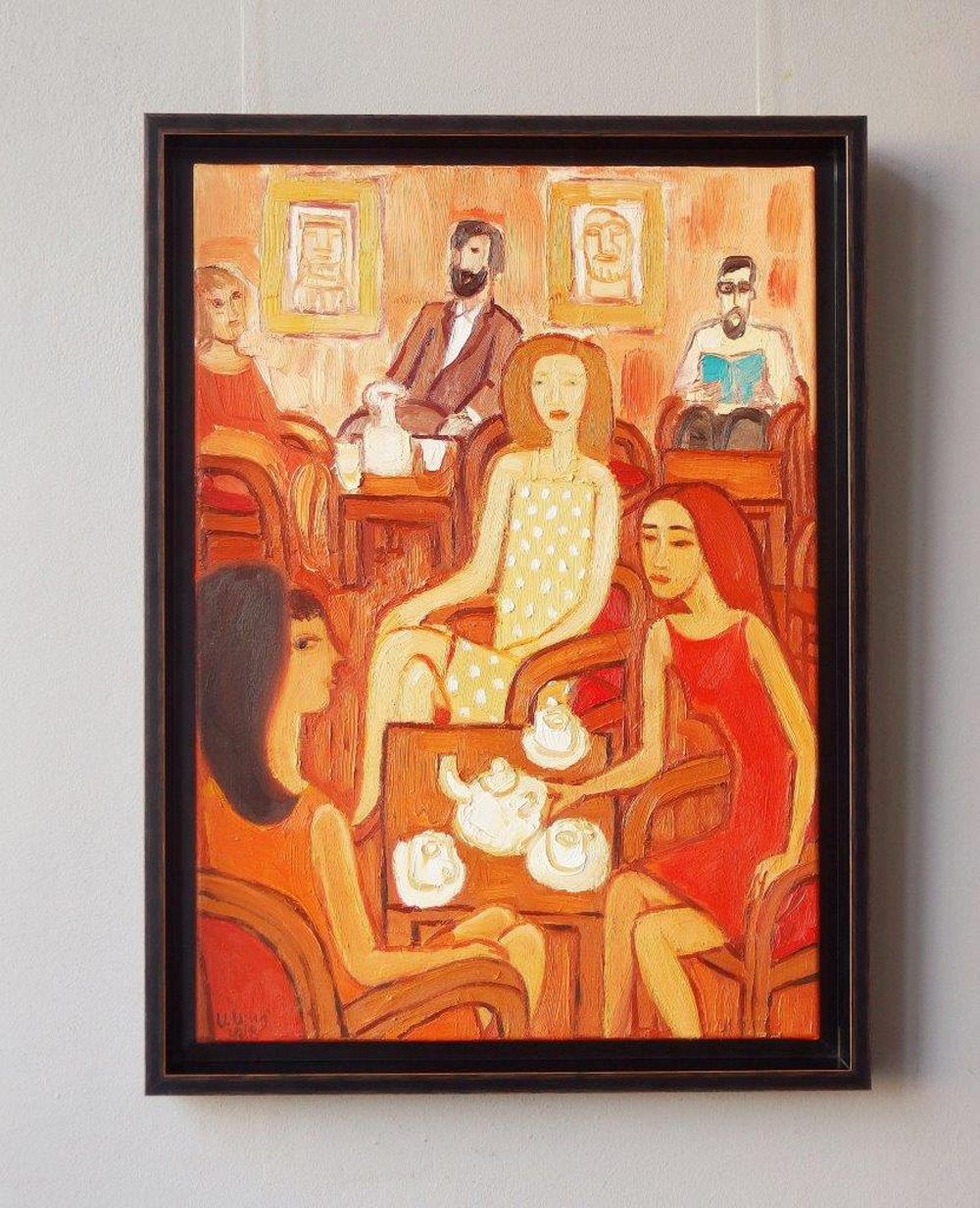Krzysztof Kokoryn - Orange cafe (Oil on Canvas | Wymiary: 58 x 78 cm | Cena: 5500 PLN)