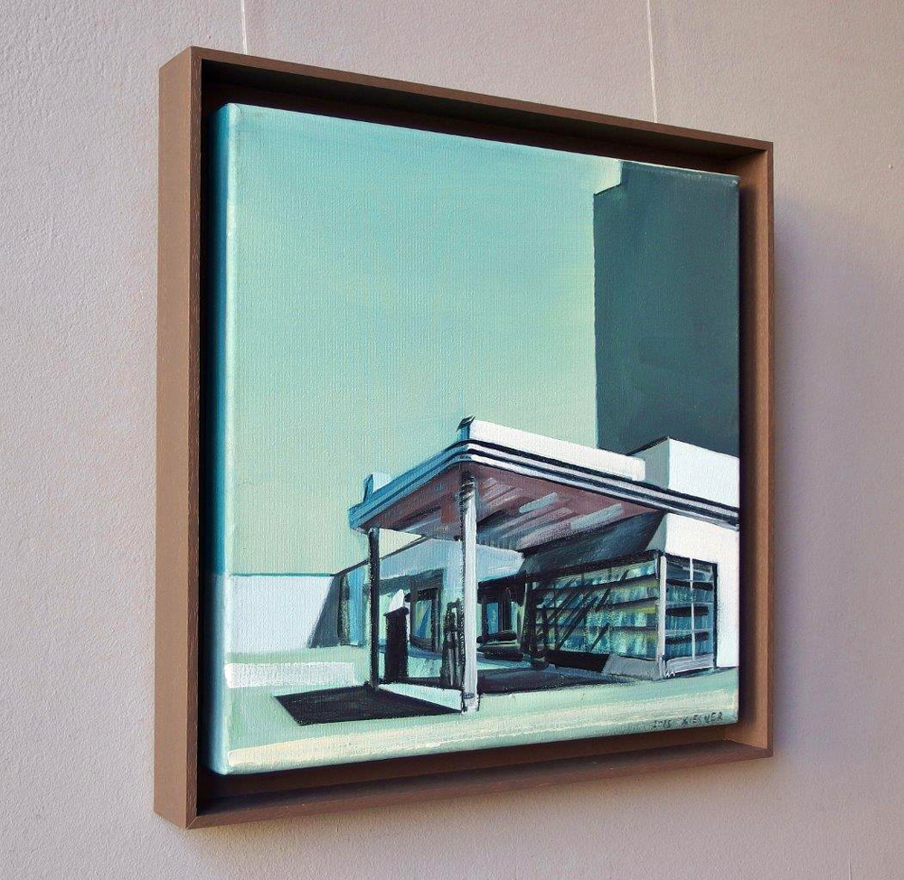 Maria Kiesner - Gas station No 1 (Tempera on canvas | Size: 46 x 46 cm | Price: 2500 PLN)