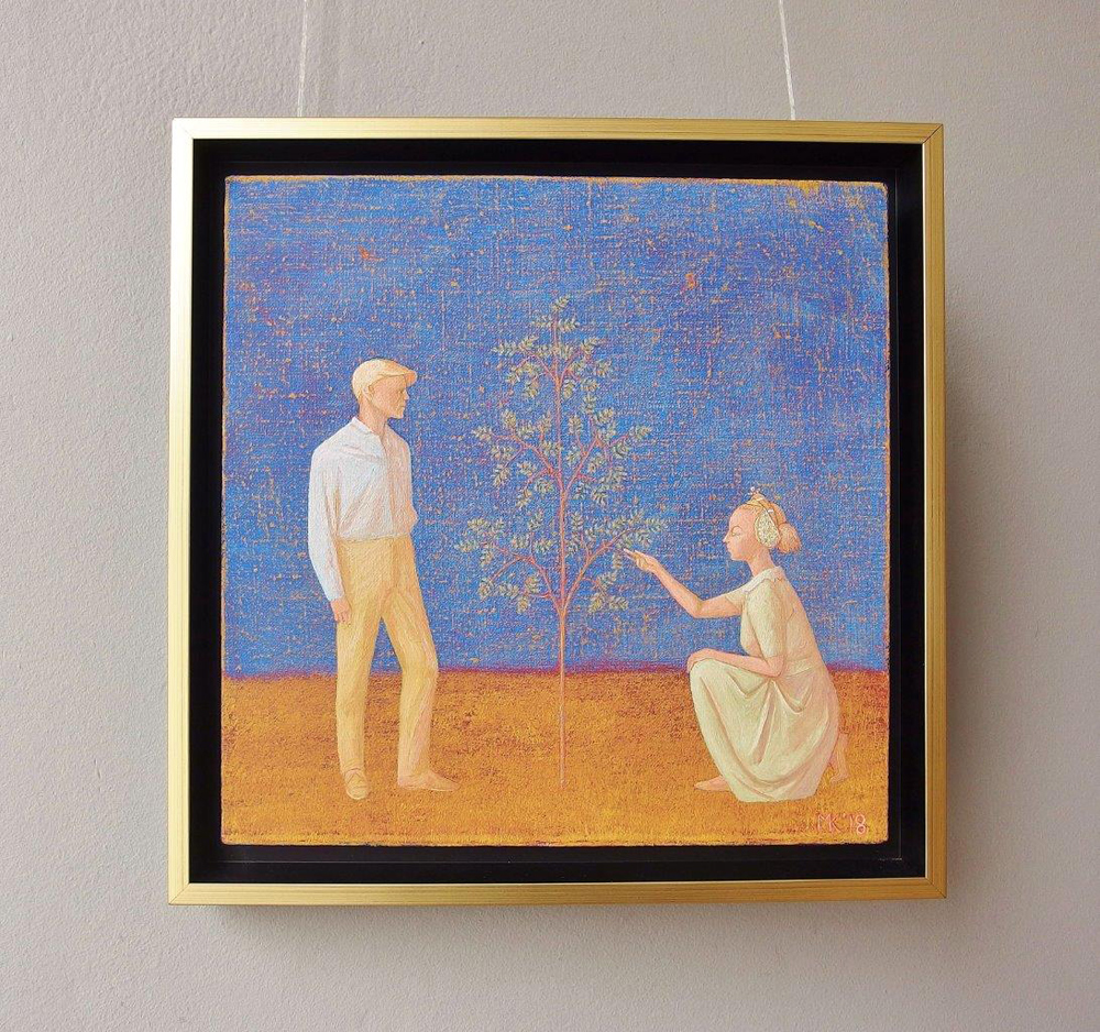 Mikołaj Kasprzyk - Tree care (Oil on Canvas | Größe: 35 x 35 cm | Preis: 2800 PLN)