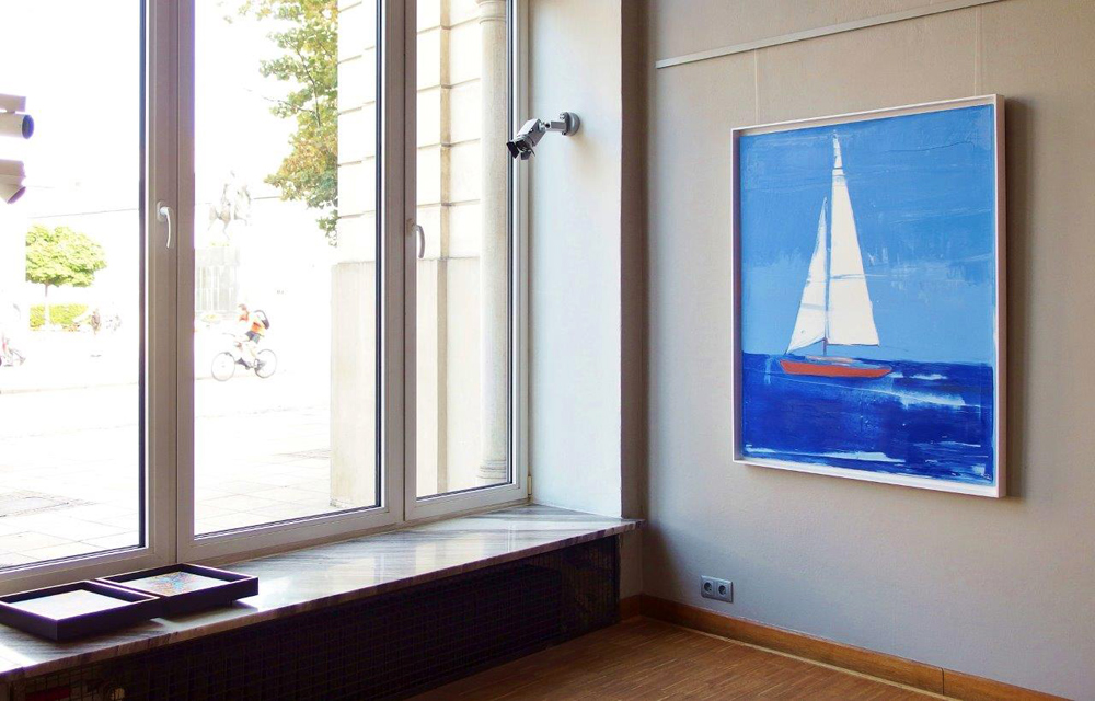 Jacek Łydżba - Sailboat (Oil on Canvas | Size: 106 x 126 cm | Price: 7000 PLN)
