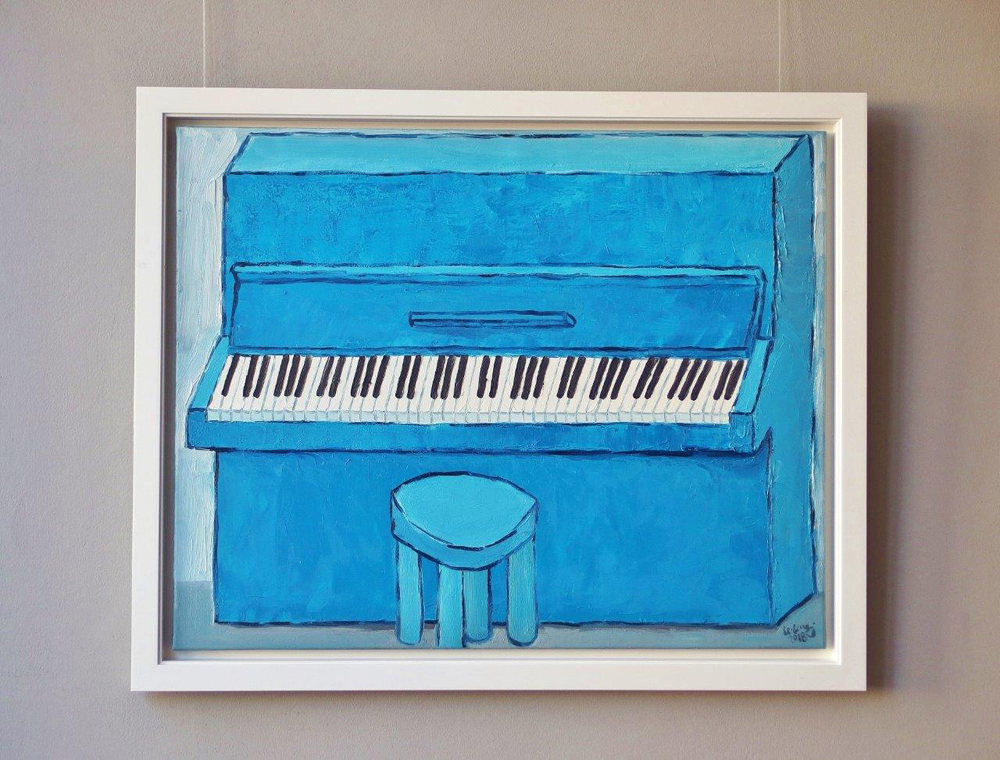 Krzysztof Kokoryn - Blue piano (Oil on Canvas | Wymiary: 114 x 84 cm | Cena: 7000 PLN)