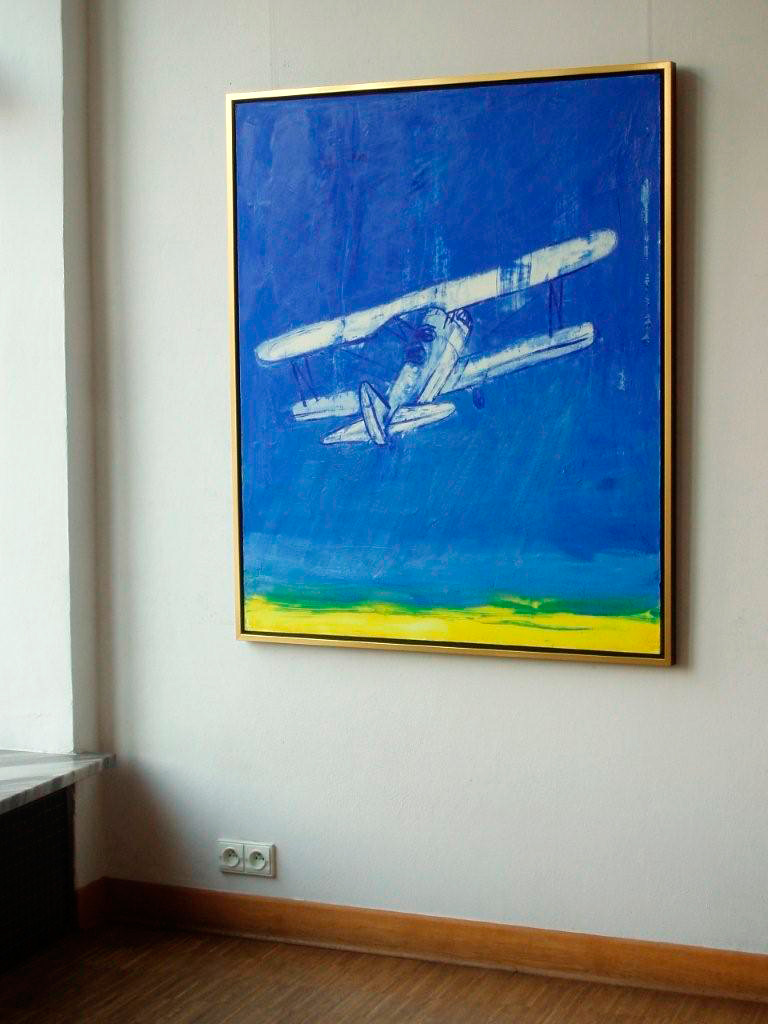 Jacek Łydżba - Old plane (Oil on Canvas | Wymiary: 105 x 125 cm | Cena: 6000 PLN)