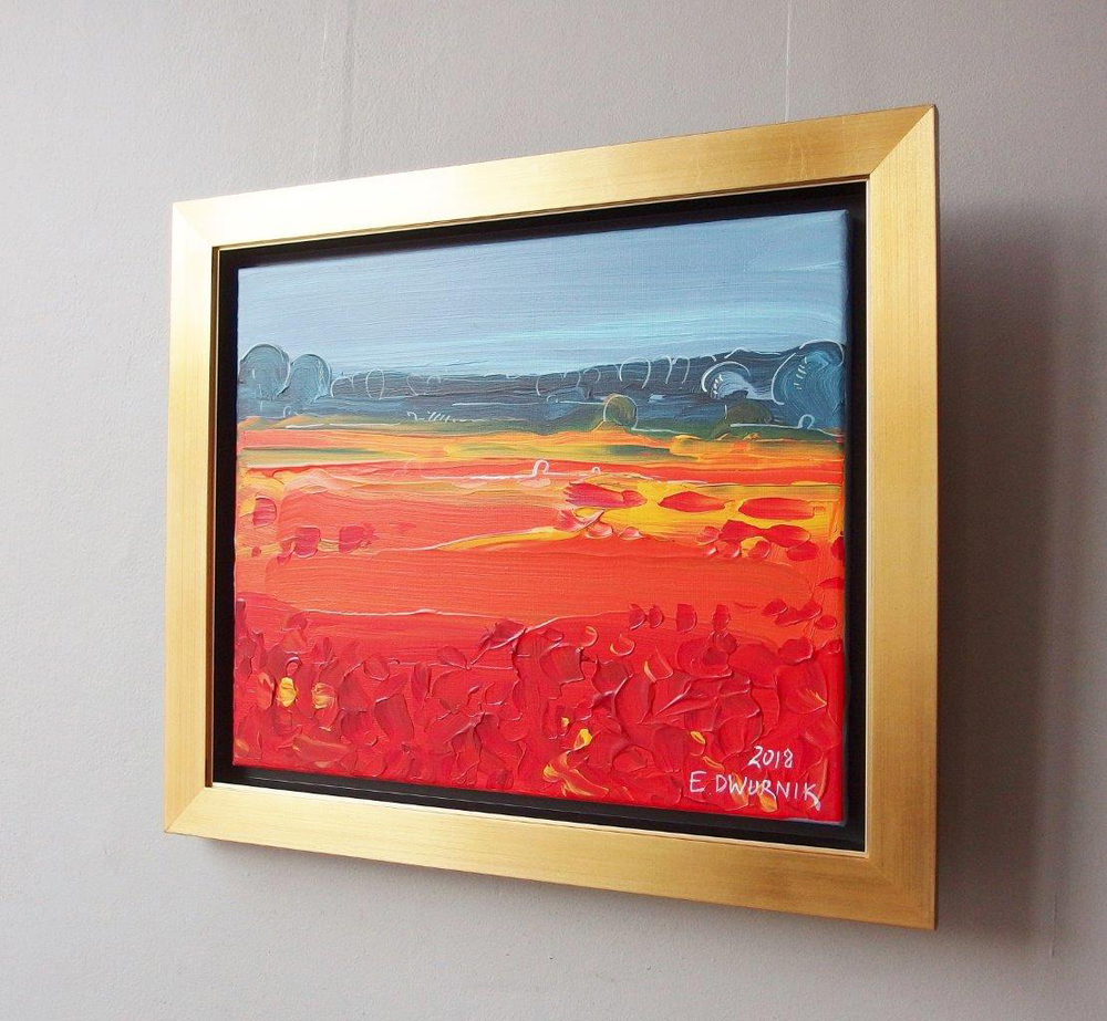 Edward Dwurnik - Orange meadow (Oil on Canvas | Size: 68 x 59 cm | Price: 8500 PLN)
