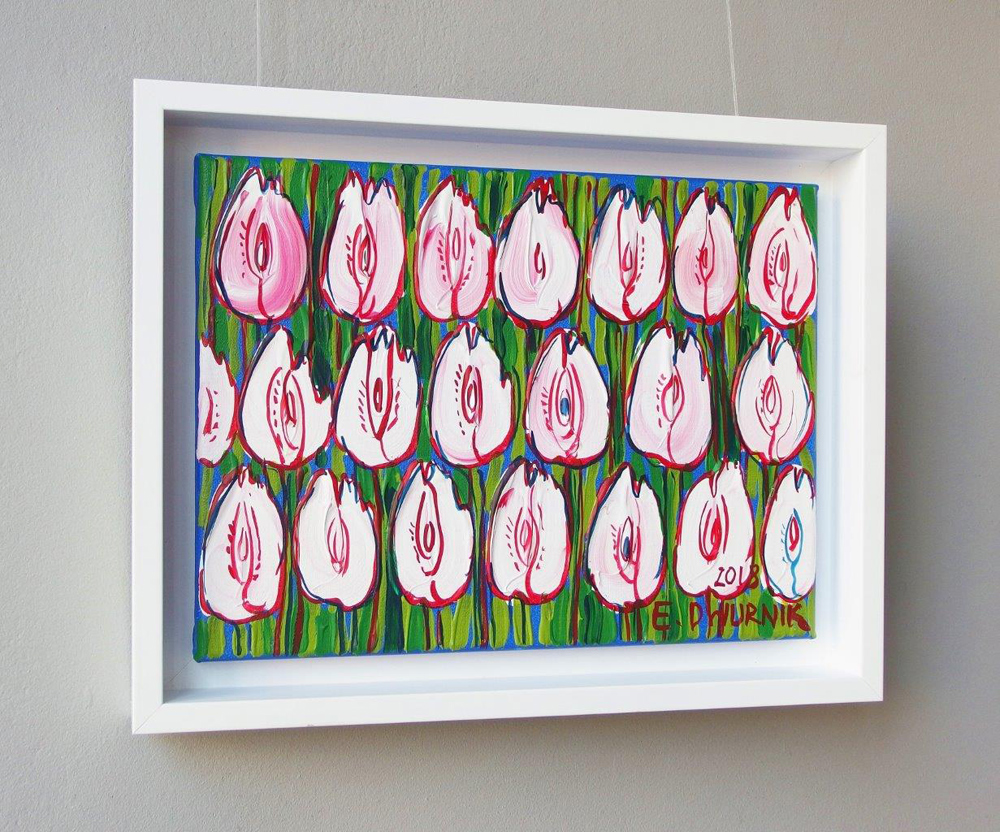 Edward Dwurnik - Pale pink tulips (Oil on Canvas | Size: 48 x 38 cm | Price: 18000 PLN)